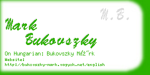 mark bukovszky business card